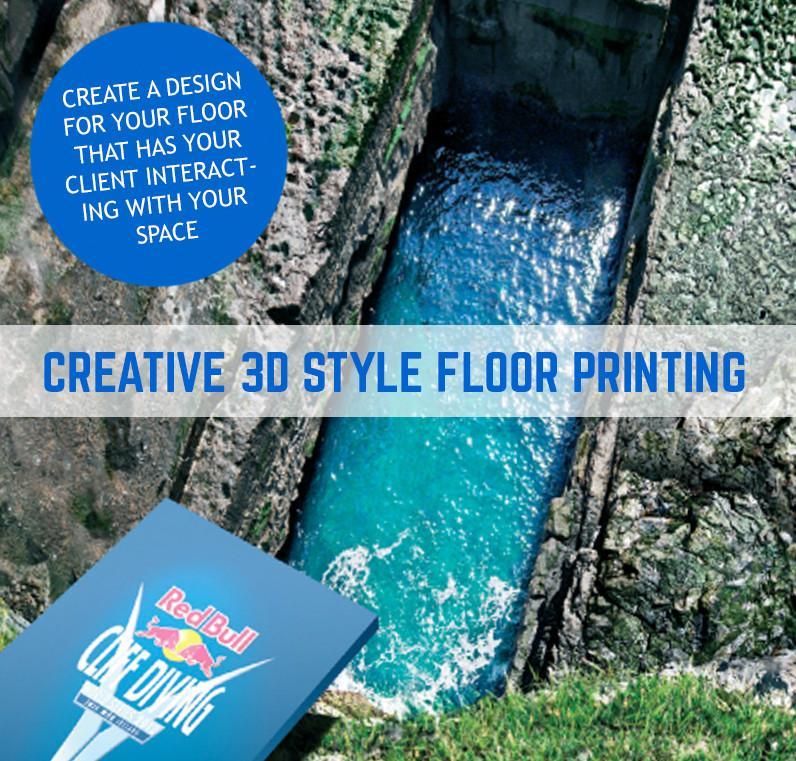 Creative 3D Style Floor Printing