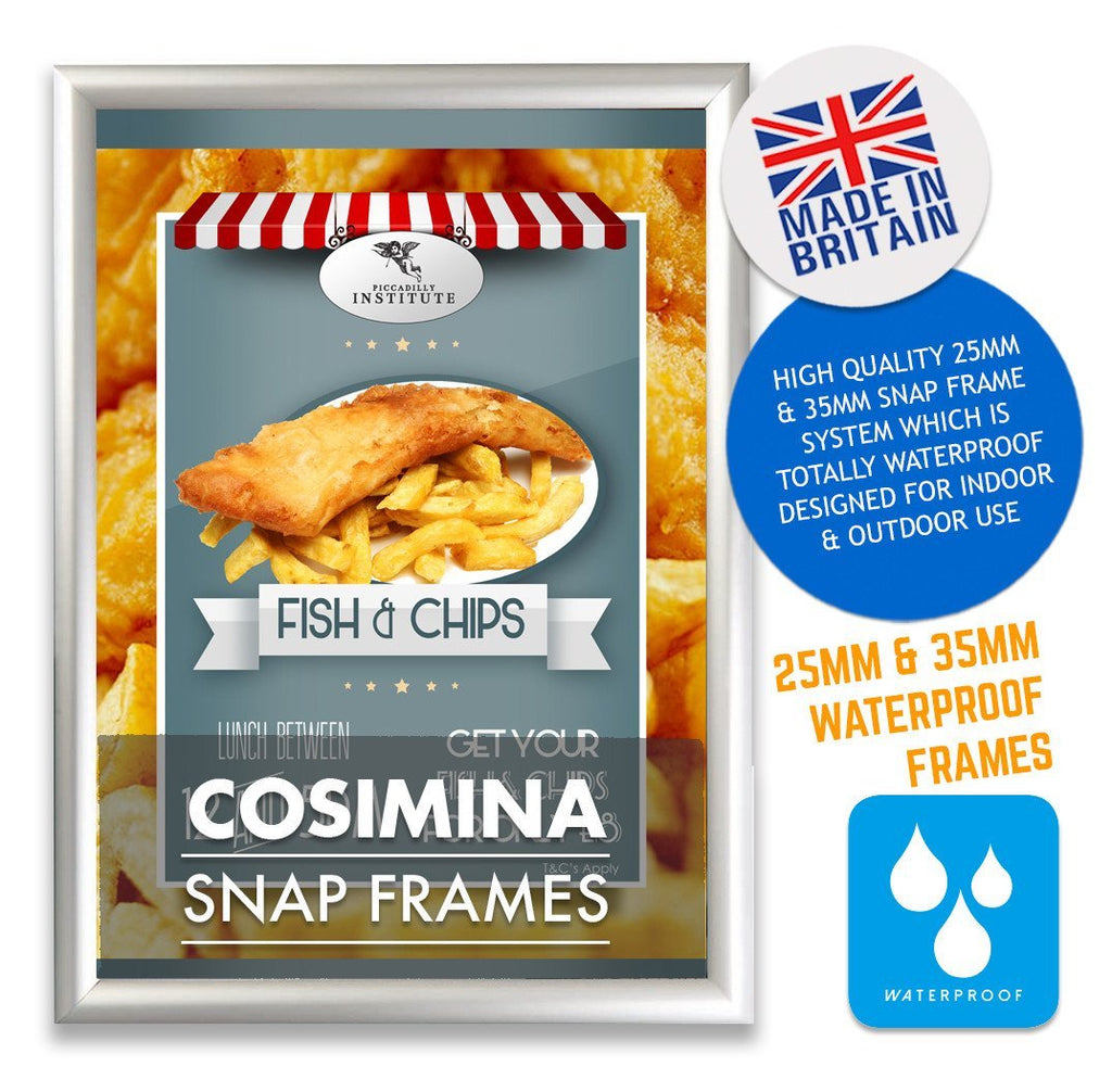 High Quality Cosimina Snap Frames - Made in UK, Waterproof