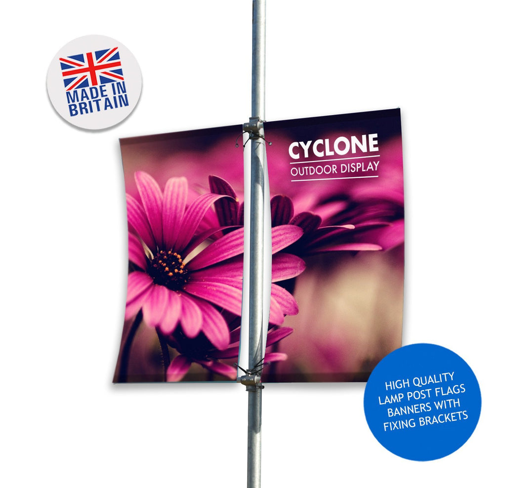 Lamp Post Flags with Brackets, Made in UK - Fulham Graphics