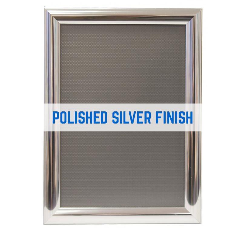 Jupiter Polished Silver 25MM Snap Frame - Fulham Graphics 