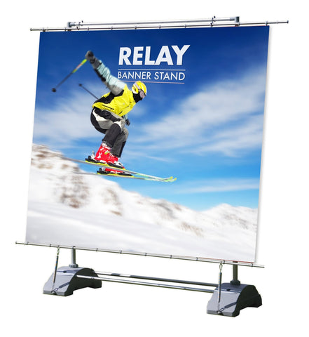 RELAY HORIZON LARGE OUTDOOR ADVERTISING MARKETING BANNER STAND