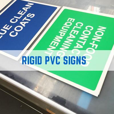 RIGID PVC HEALTH AND SAFETY SIGNS, RIGID PVC PRINTING