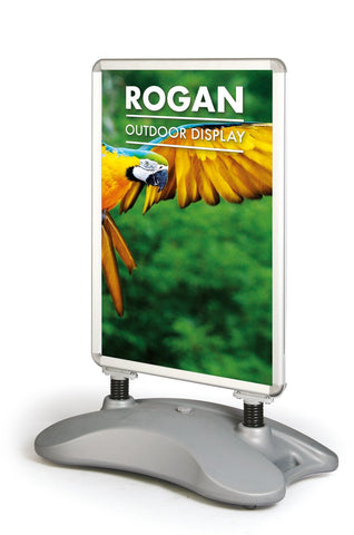 ROGAN FORECOURT STREET PAVEMENT PORTABLE SIGN WATER WEIGHTED BASE