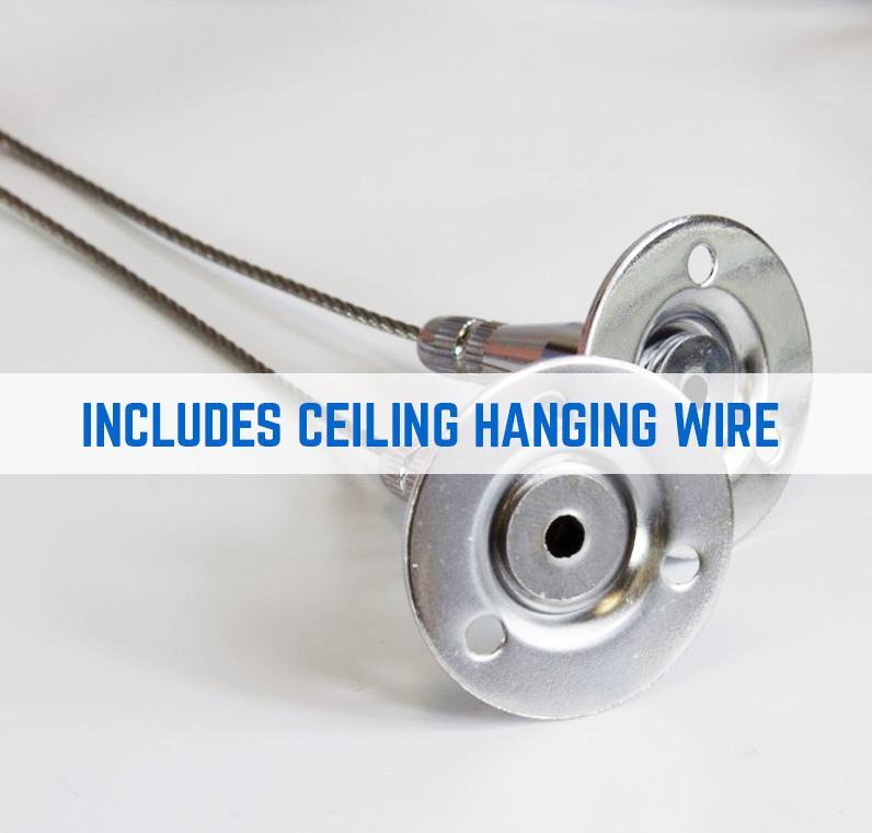 Includes Ceiling Hanging Wire