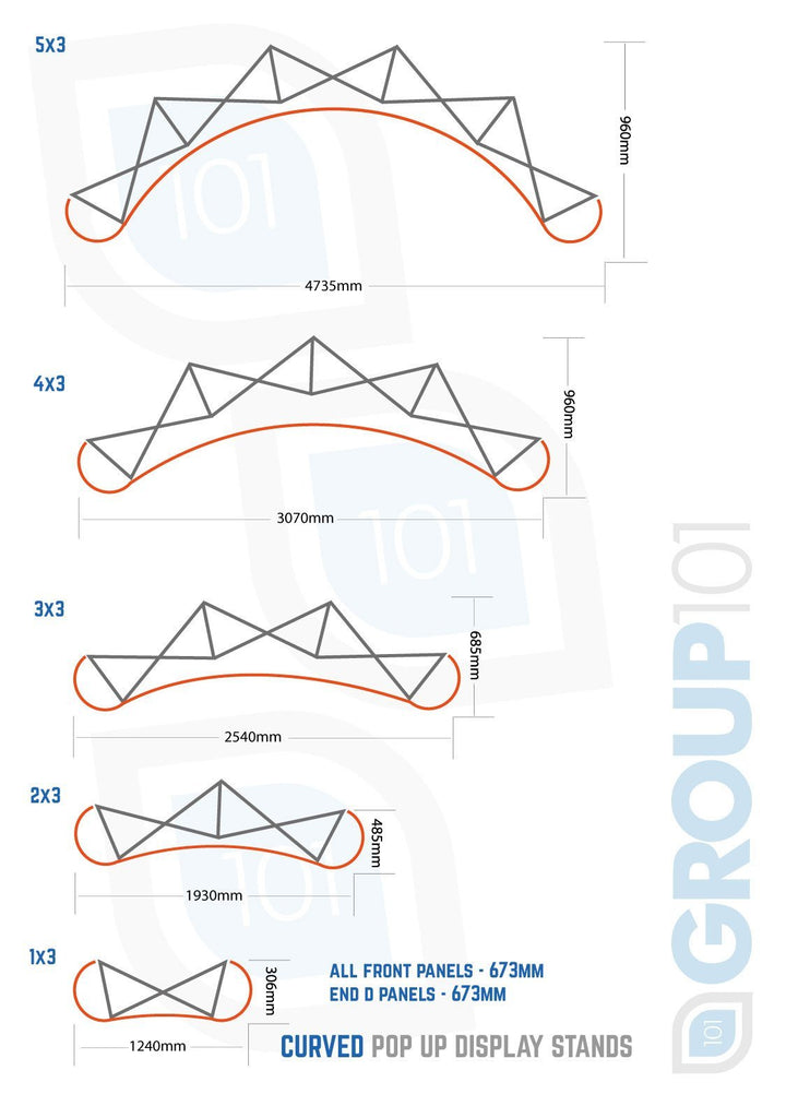 CURVED POP UP EXHIBITION DISPLAY UNIT