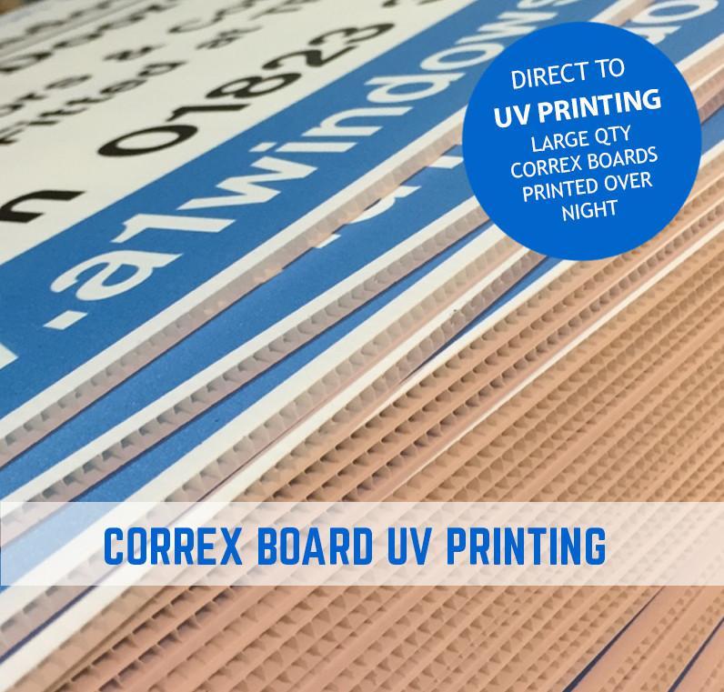 uv printed correx boards