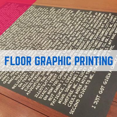 Self Adhesive Printed Floor Graphics - Fulham Graphics