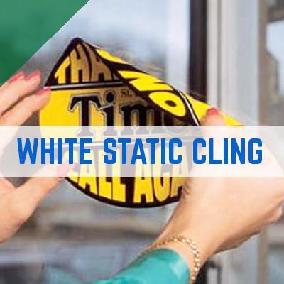 Static Cling Window Sticker Printing White - Fulham Graphics